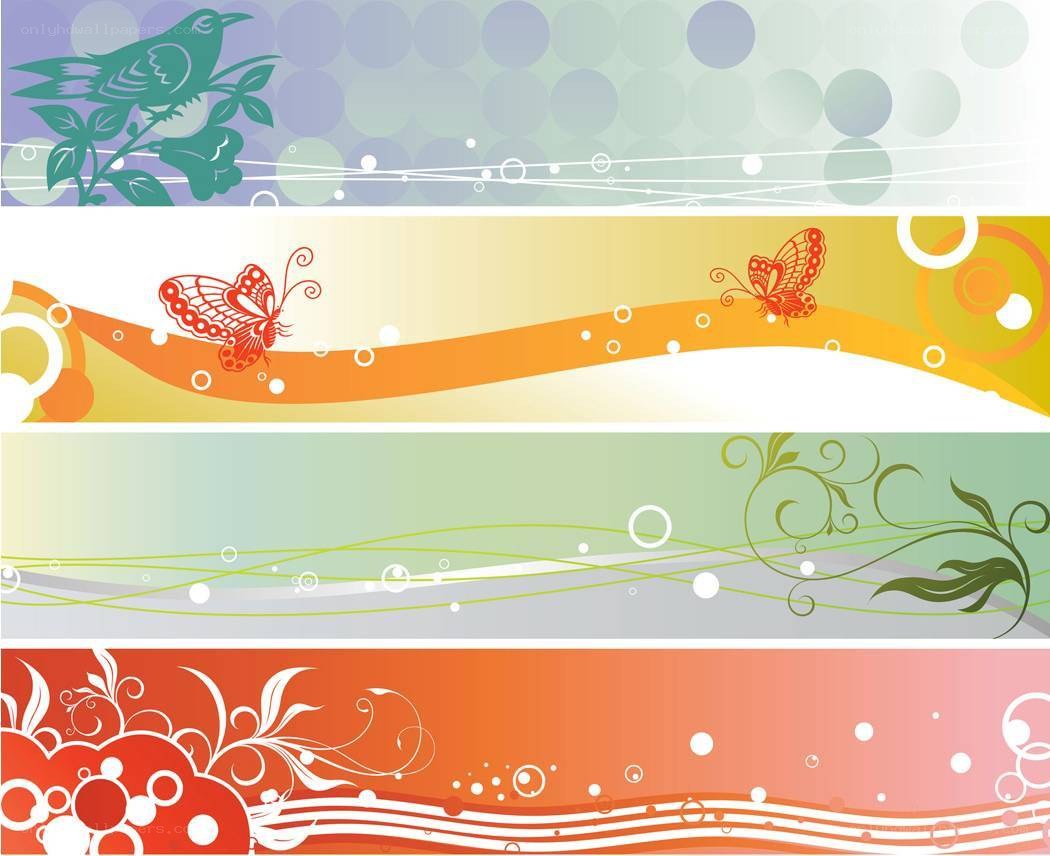 colorful abstract banner set