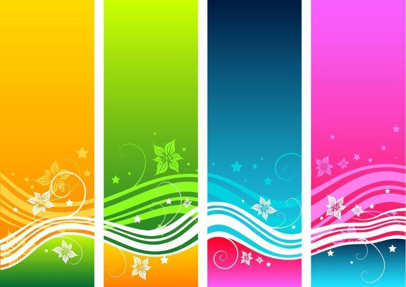 colorful abstract banners