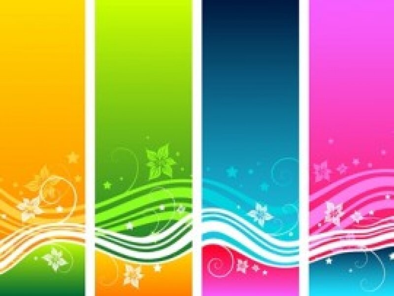 Colorful Abstract Banners — Yellow