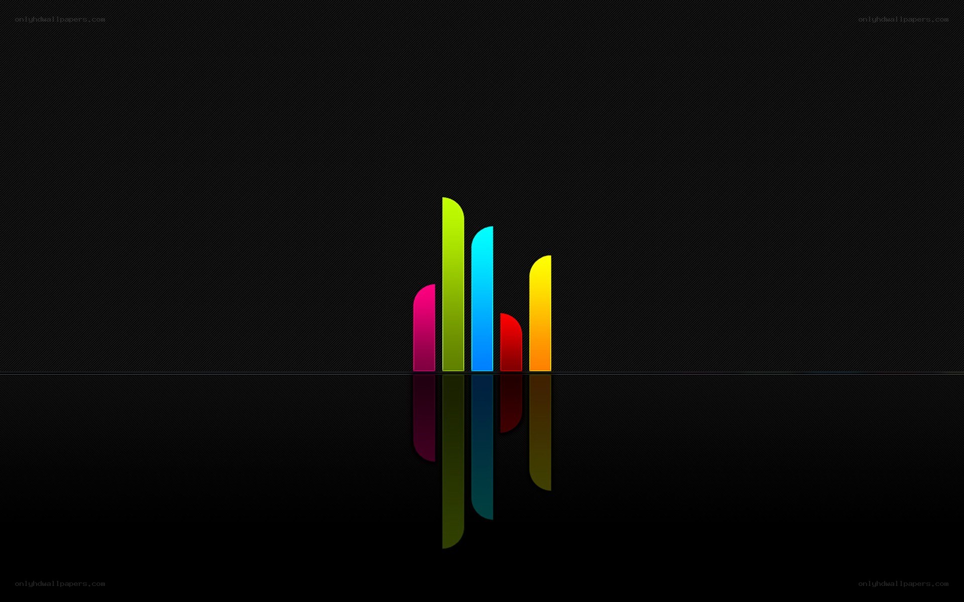 colorful abstract bars on black