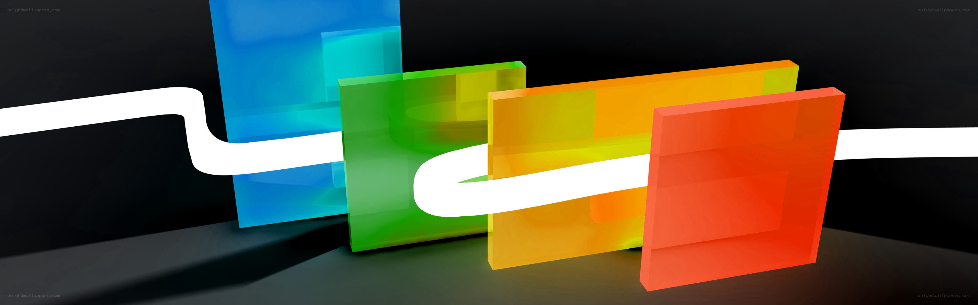 Colorful abstract blocks with light path