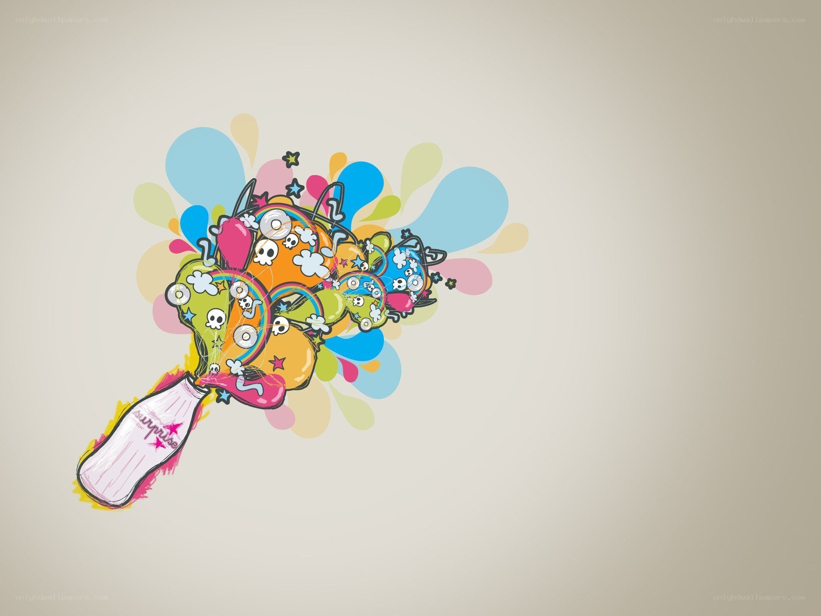 colorful abstract bouquet