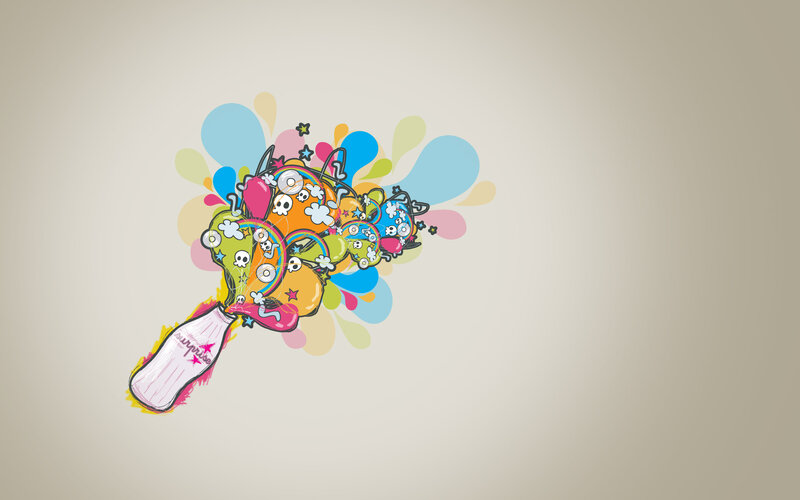 colorful abstract bouquet illustration