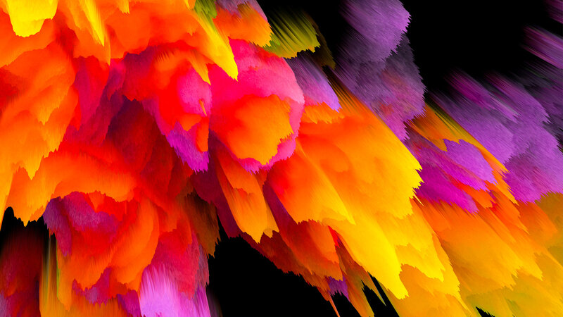 Colorful Abstract Brushstrokes — Orange