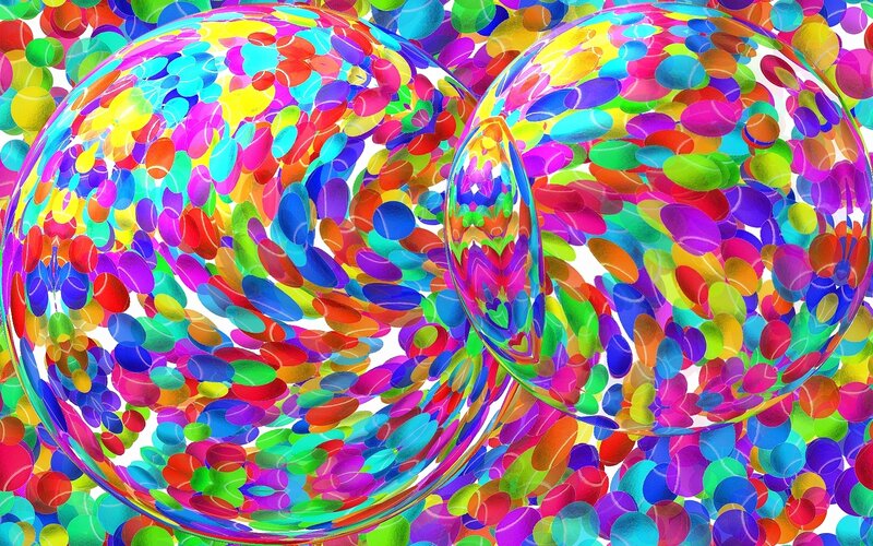 Colorful abstract bubble art