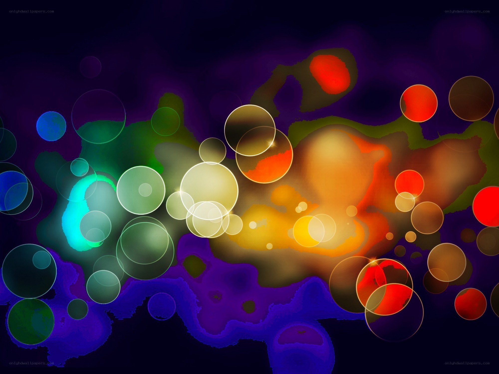 Colorful abstract bubble art