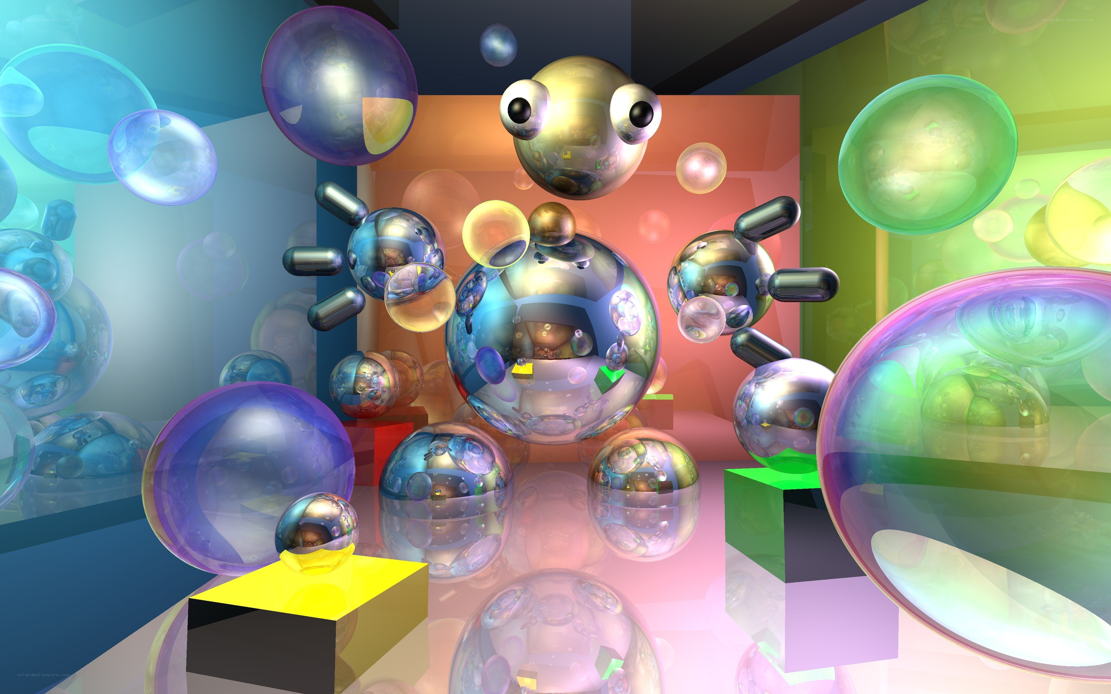 Colorful abstract bubbles