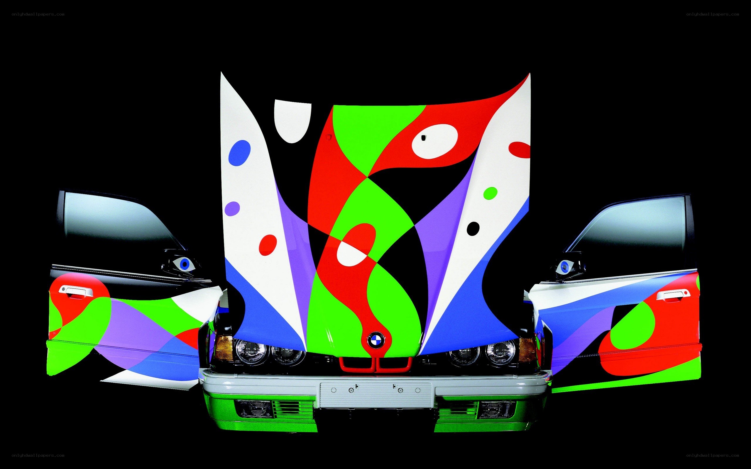 colorful abstract car art