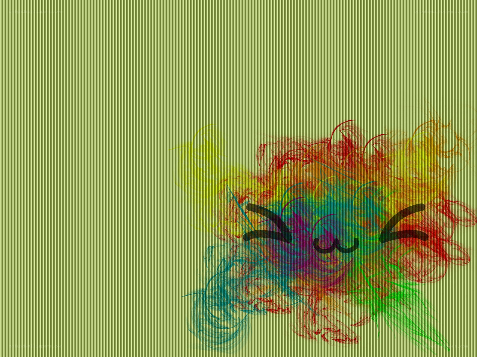 colorful abstract cat drawing
