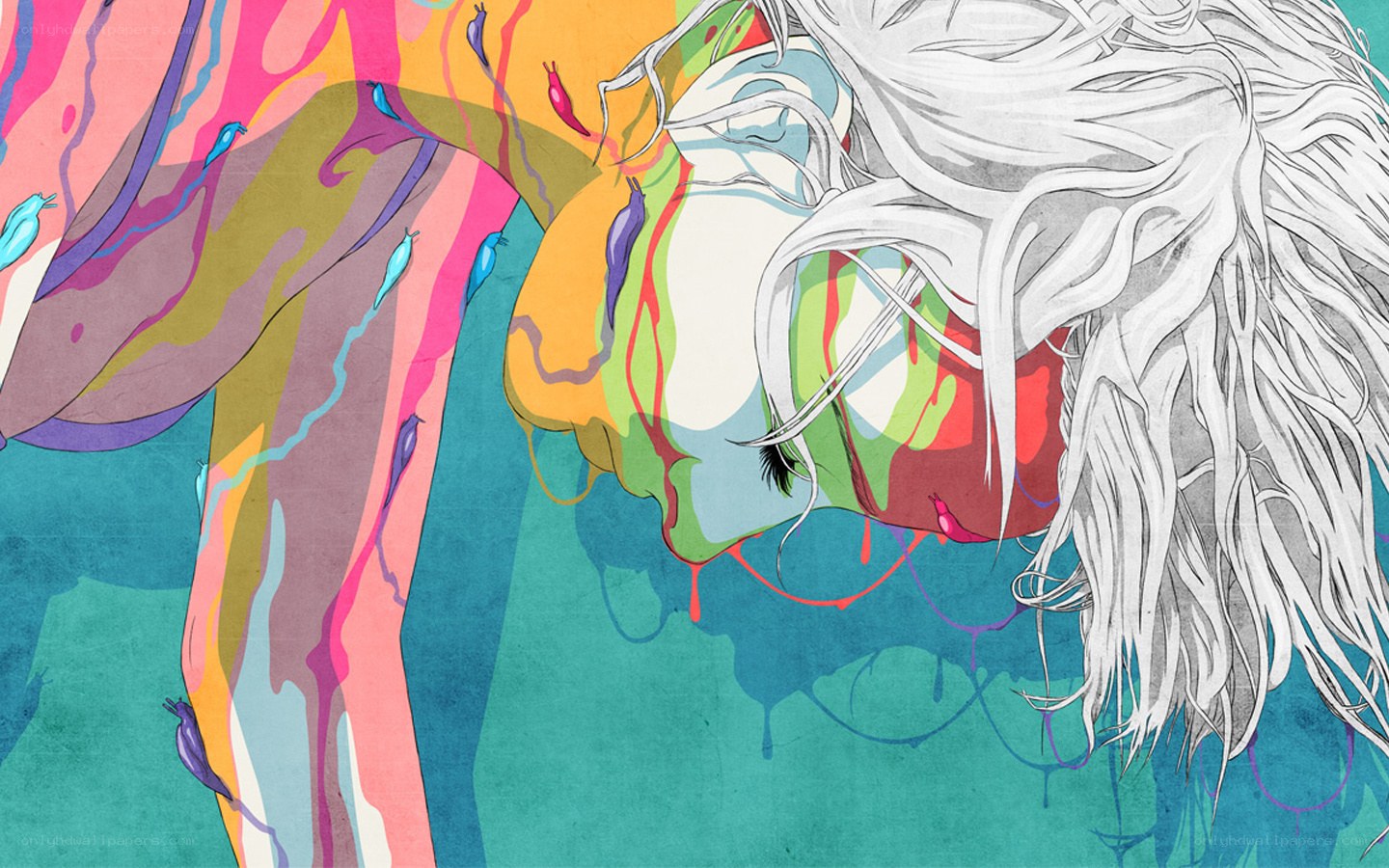 colorful abstract character art