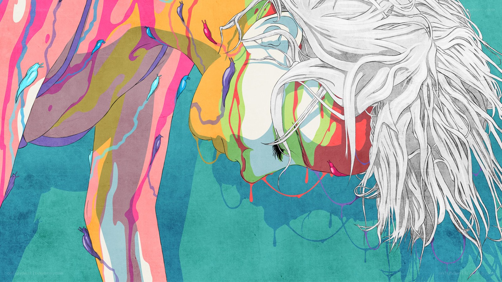 colorful abstract character art