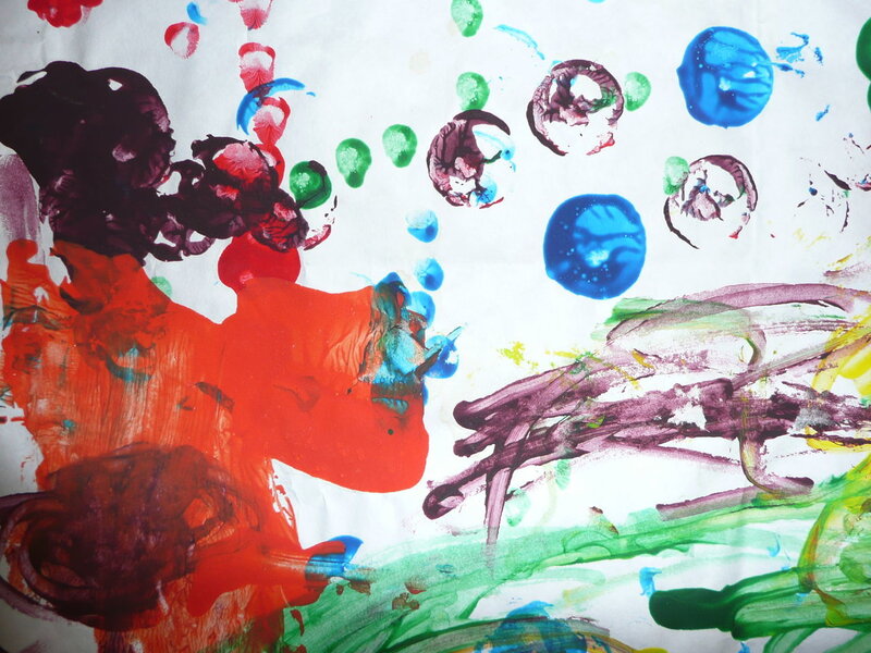 colorful abstract child's painting