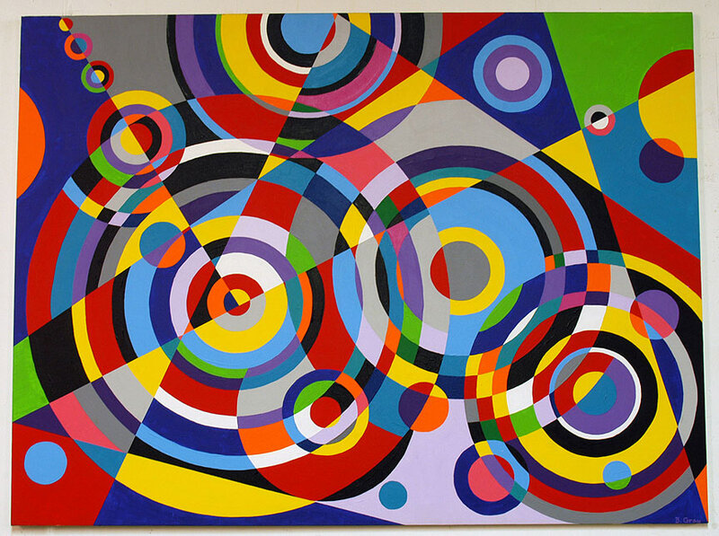 Colorful Abstract Circles — Blue