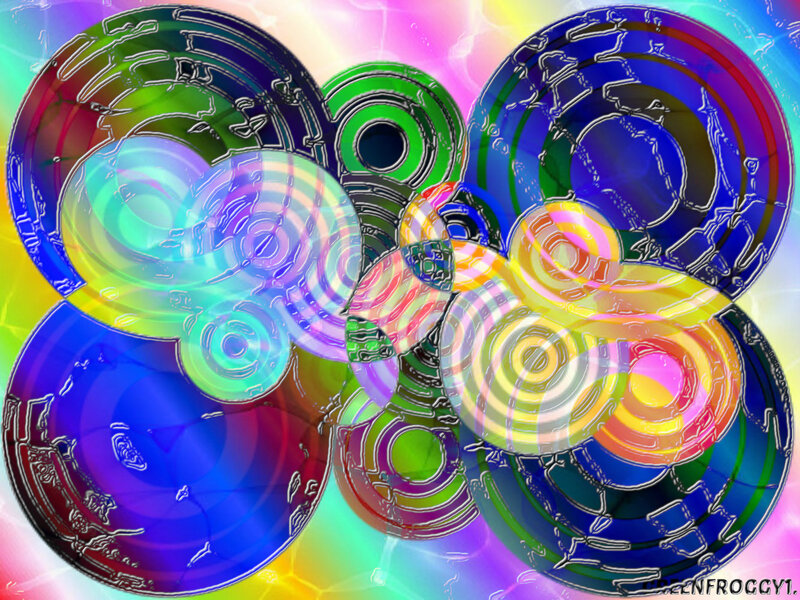 Colorful Abstract Circles — Blue, Vibrant