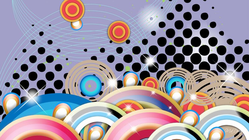 Colorful Abstract Circles — Purple