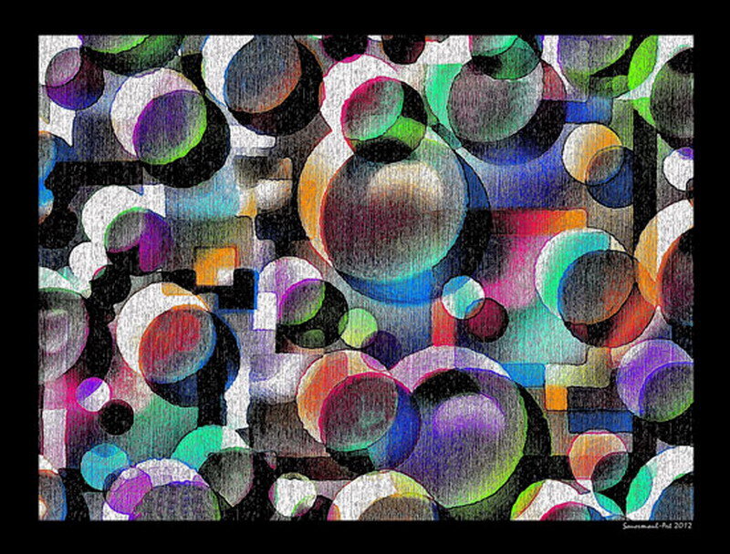 Colorful Abstract Circles — Purple, Vibrant