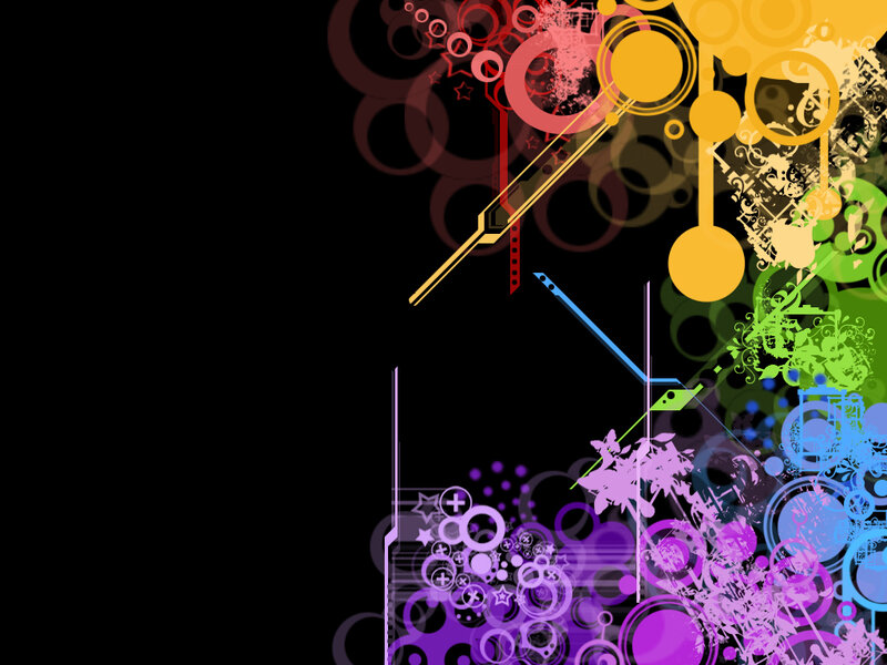 colorful abstract clock design