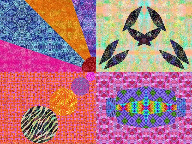 Colorful Abstract Collage — Pink, Vibrant