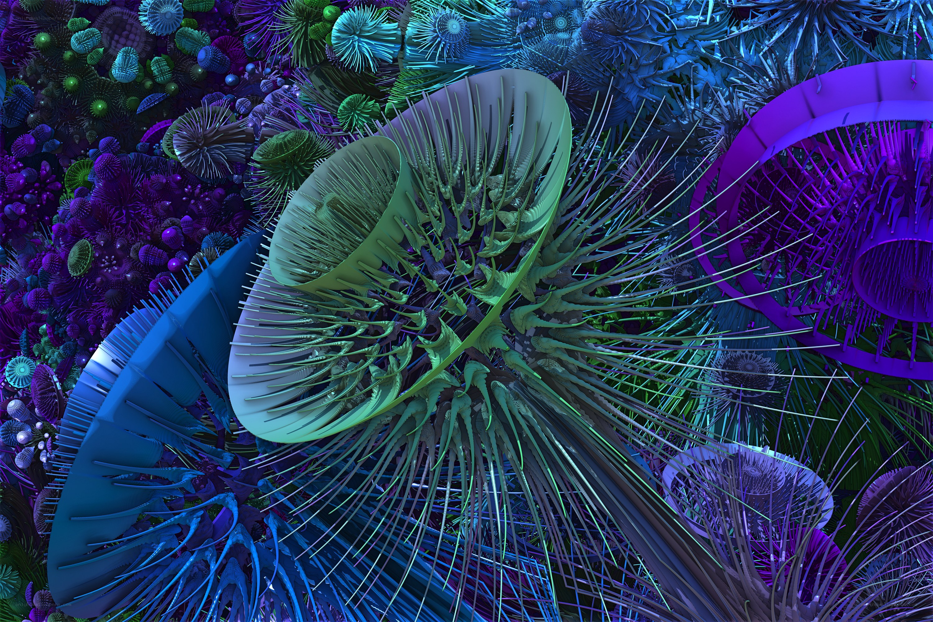 Colorful abstract coral reef