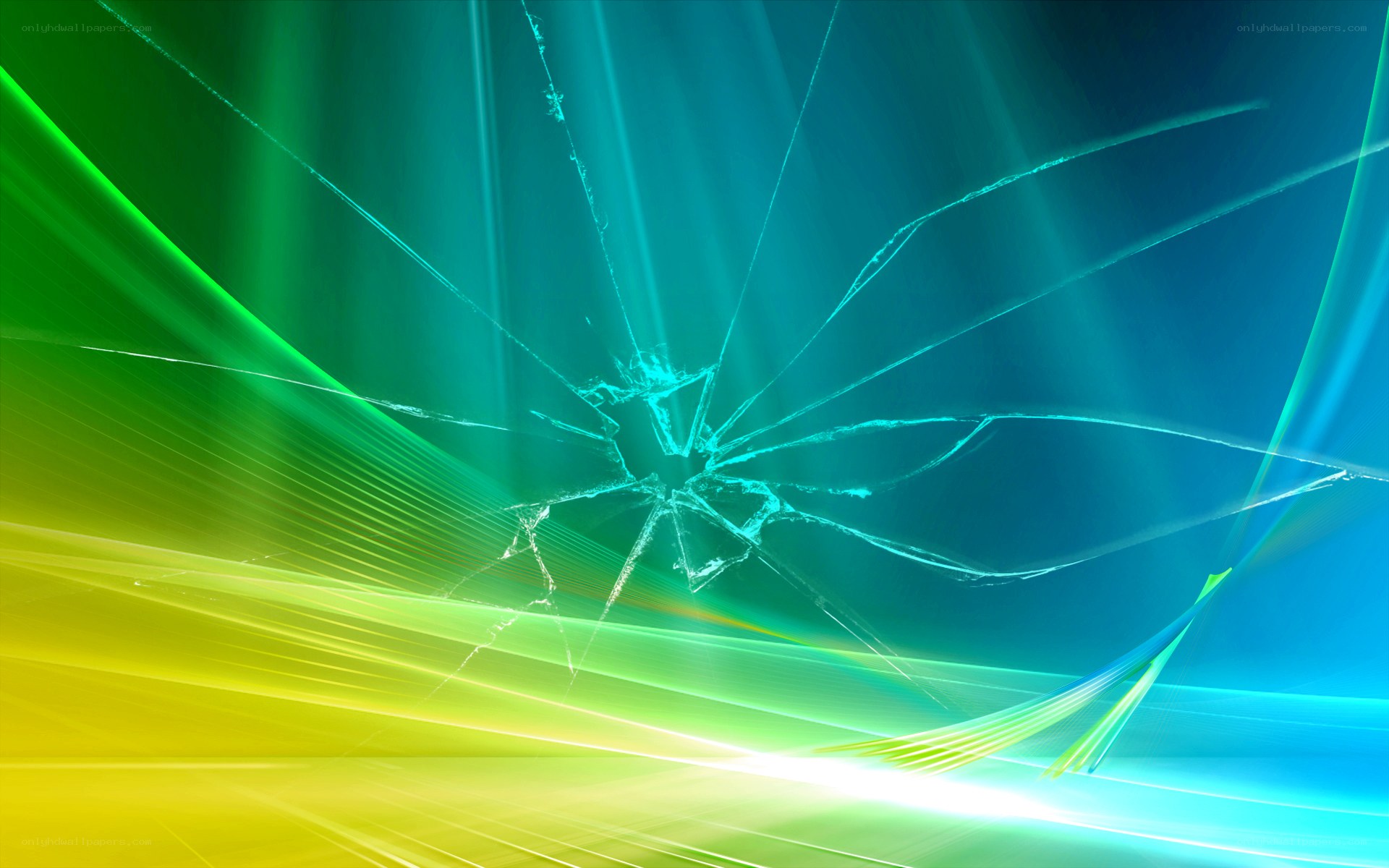 colorful abstract cracked screen