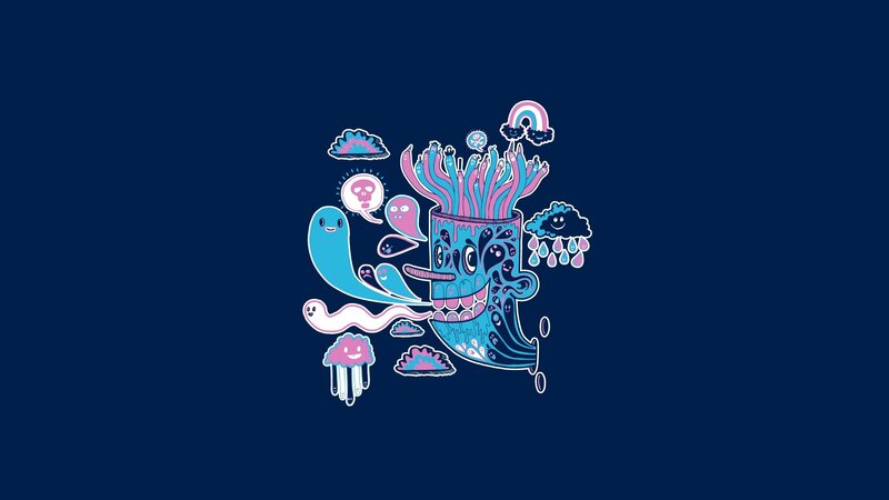 colorful abstract creature illustration