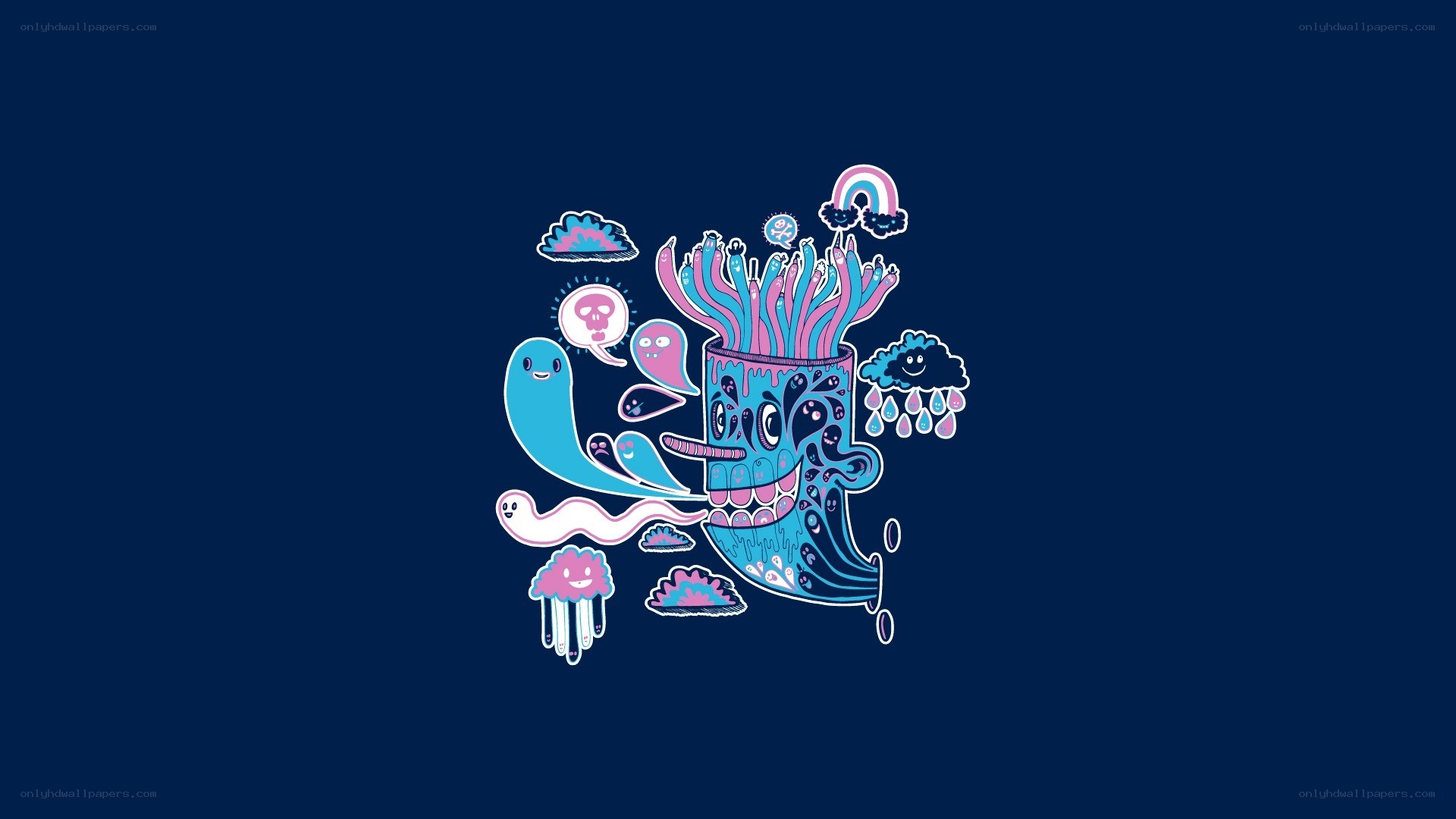 colorful abstract creature illustration