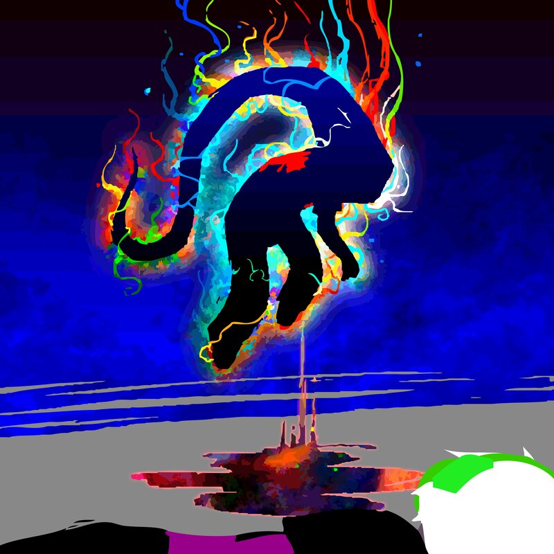colorful abstract creature