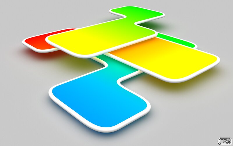 colorful abstract cross shape