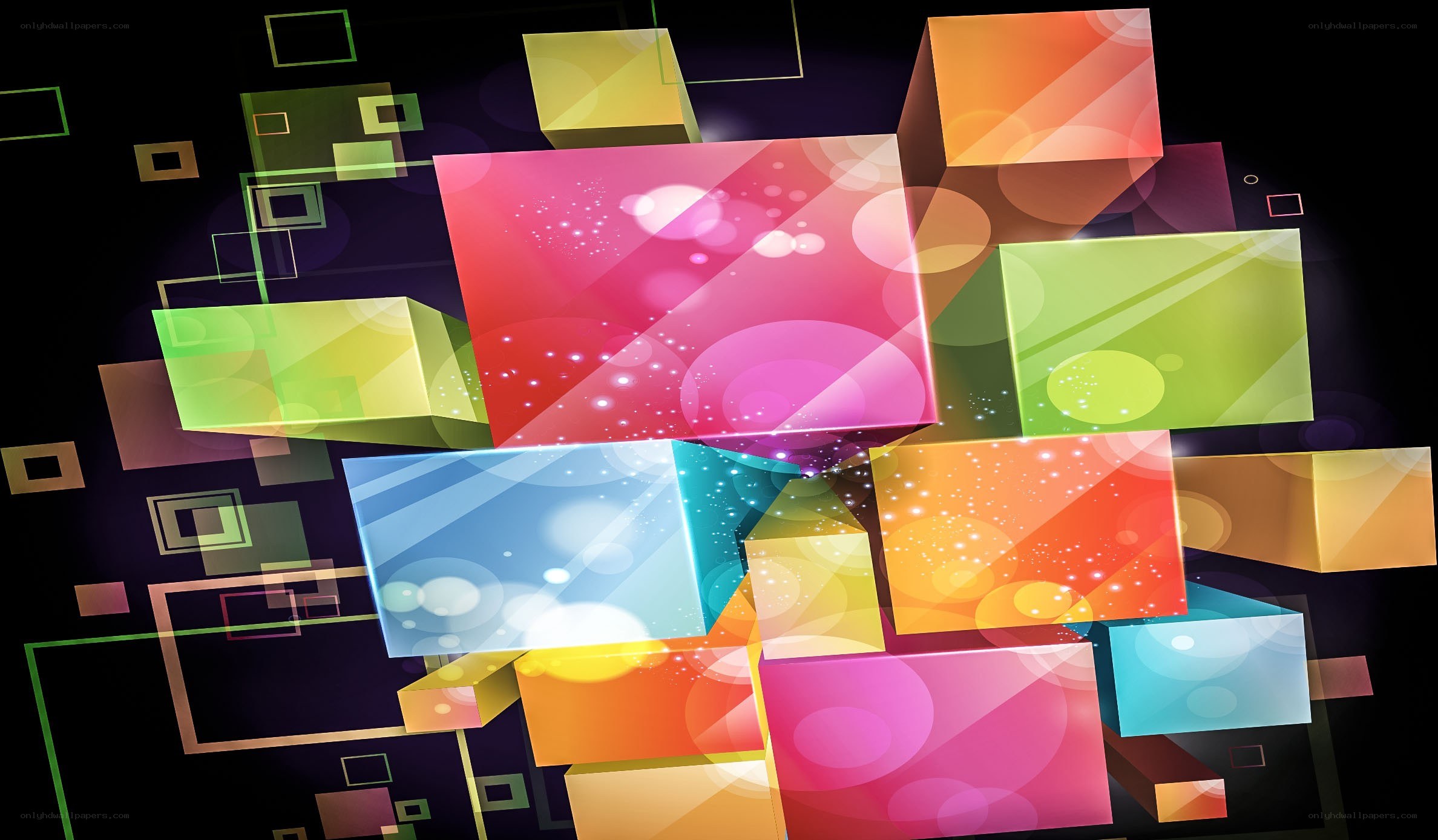 Colorful abstract cubes