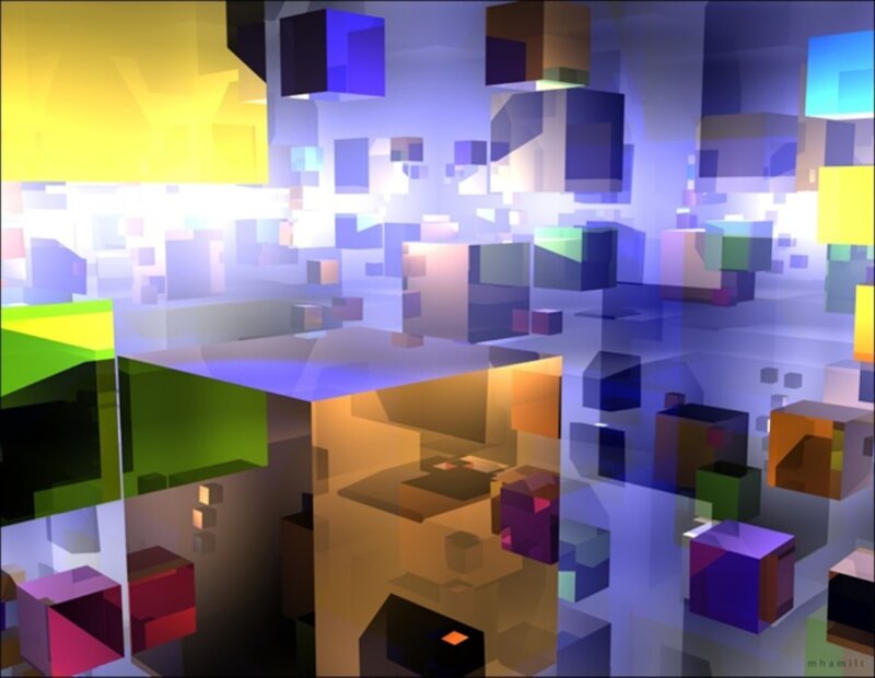 Colorful abstract cubes