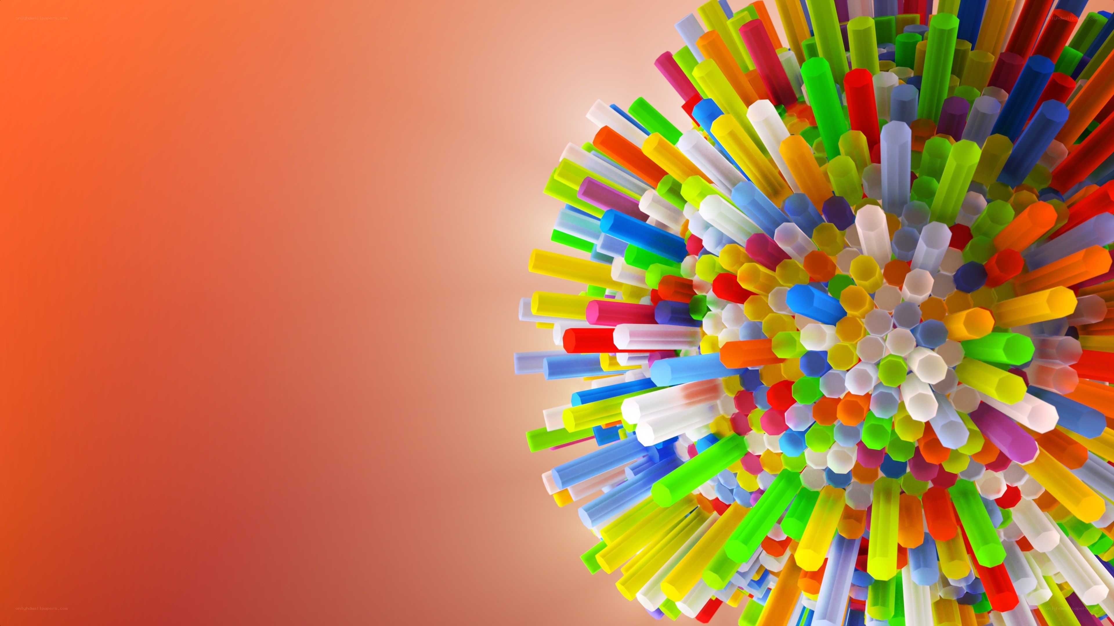 Colorful abstract cylinder sphere