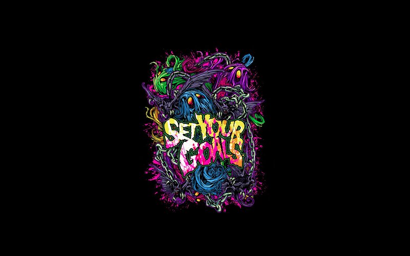 Colorful Abstract Design — Black, Energetic