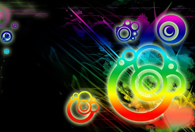 Colorful Abstract Design — Black