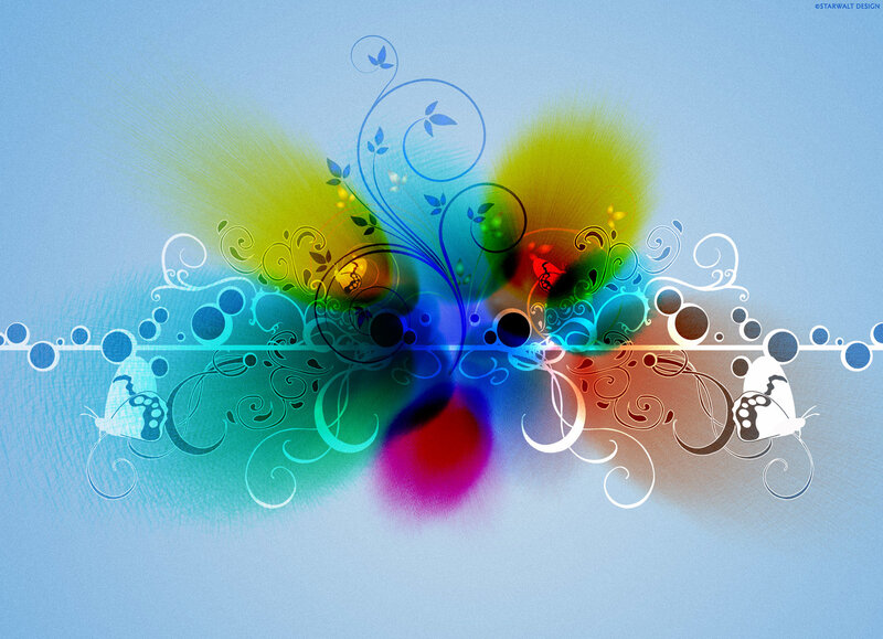 Colorful Abstract Design — Blue, Calm
