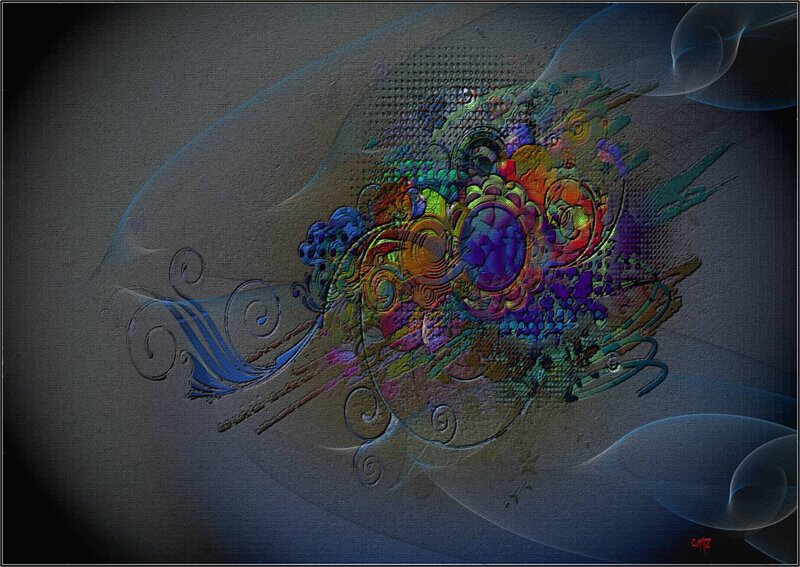 Colorful Abstract Design — Blue, Mystical