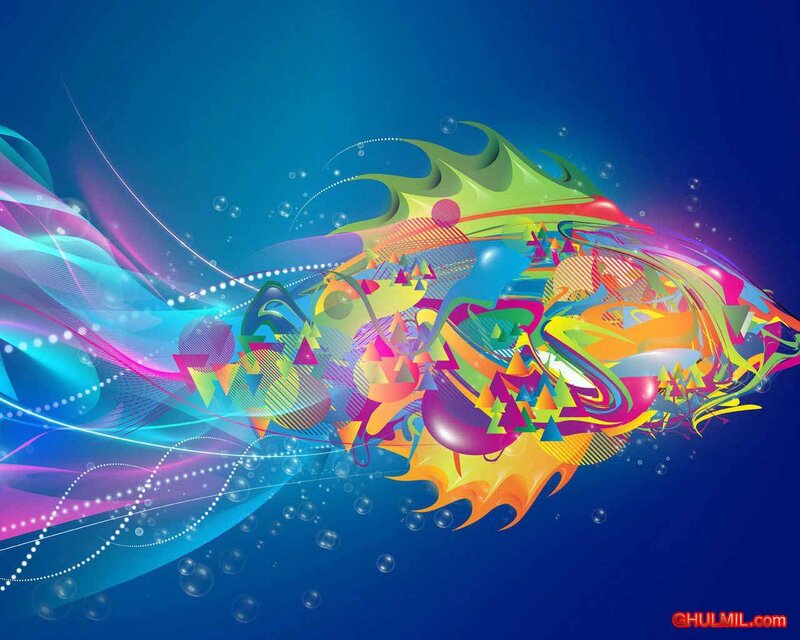 Colorful Abstract Design — Blue