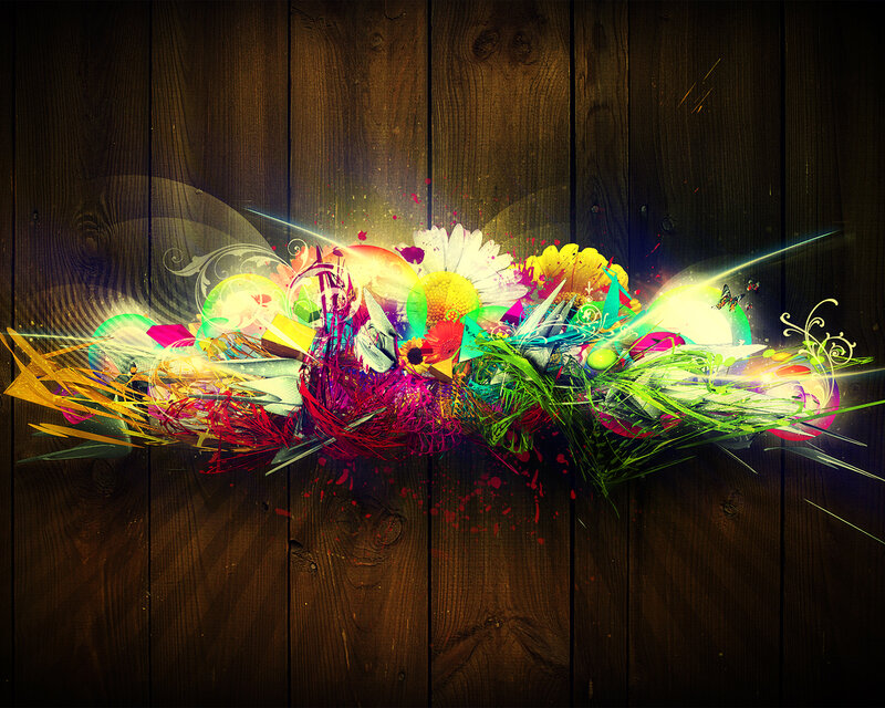 Colorful Abstract Design — Green, Vibrant