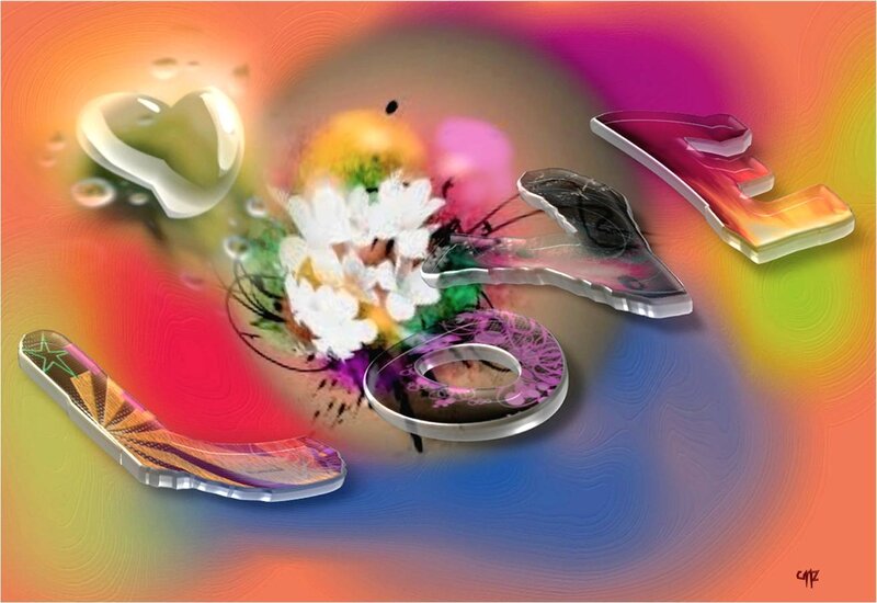 Colorful Abstract Design — Orange, Vibrant