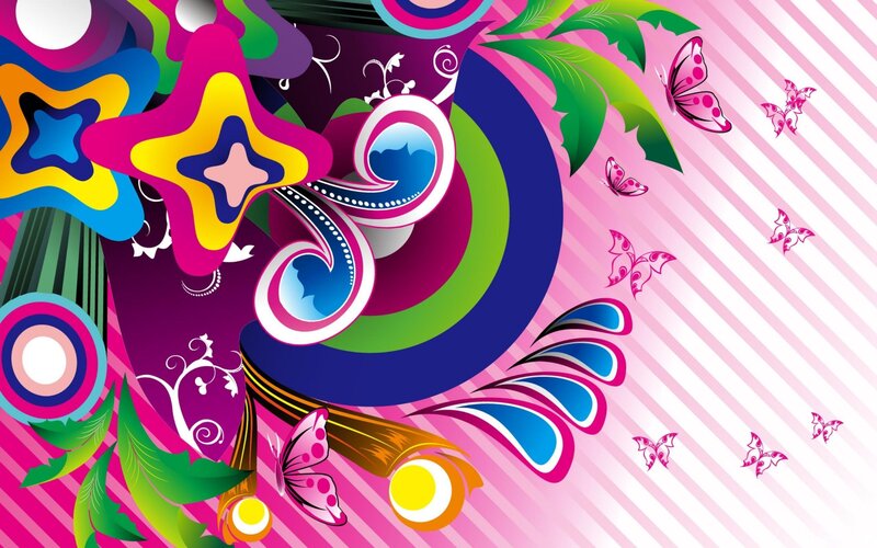 Colorful Abstract Design — Pink