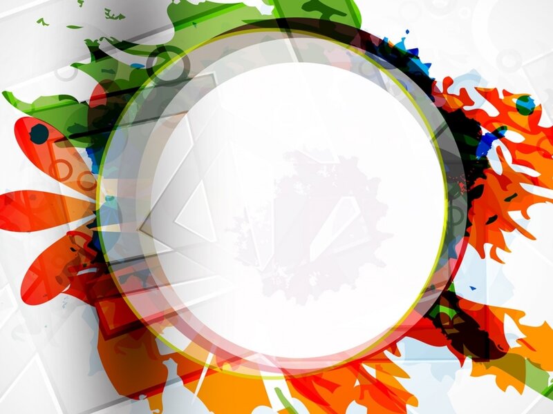 Colorful Abstract Design — White