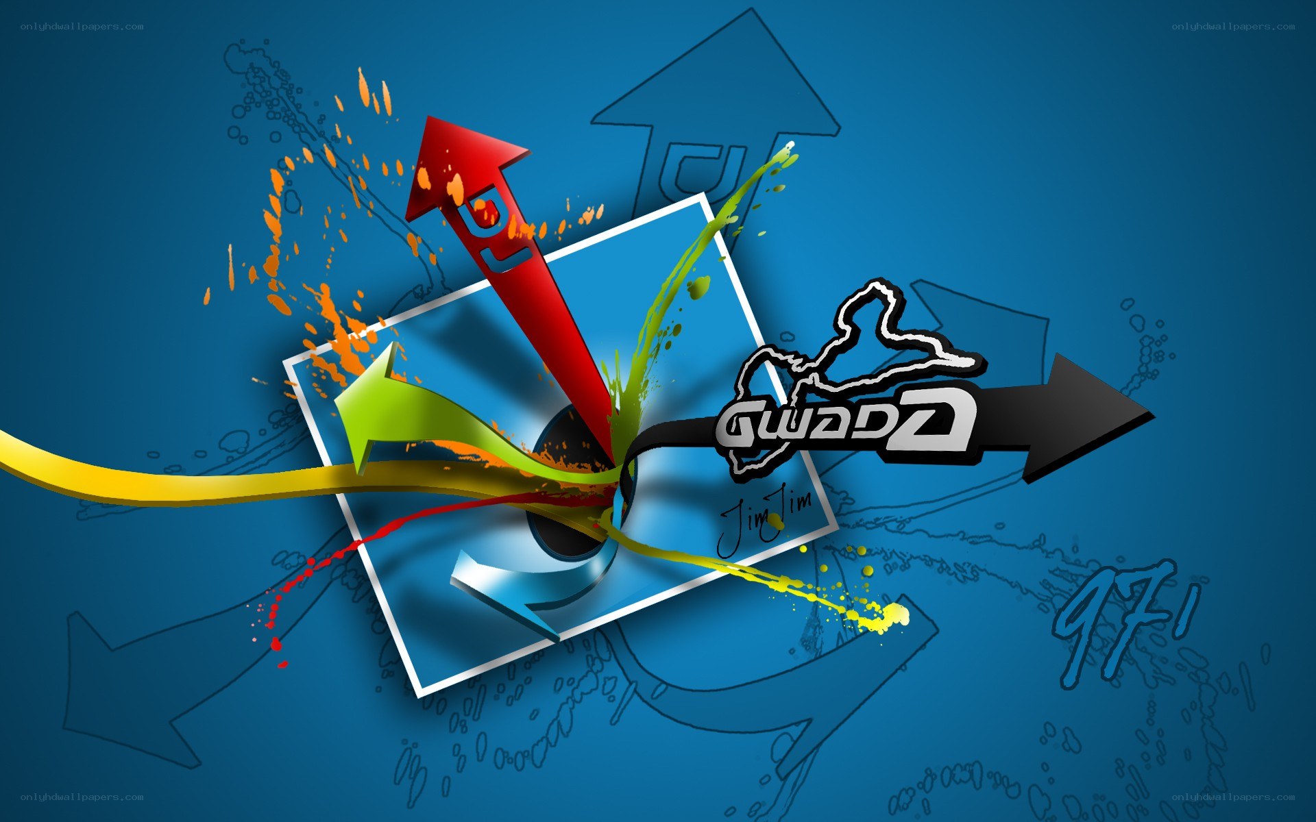colorful abstract design with arrows