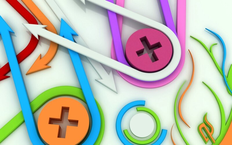colorful abstract design with arrows