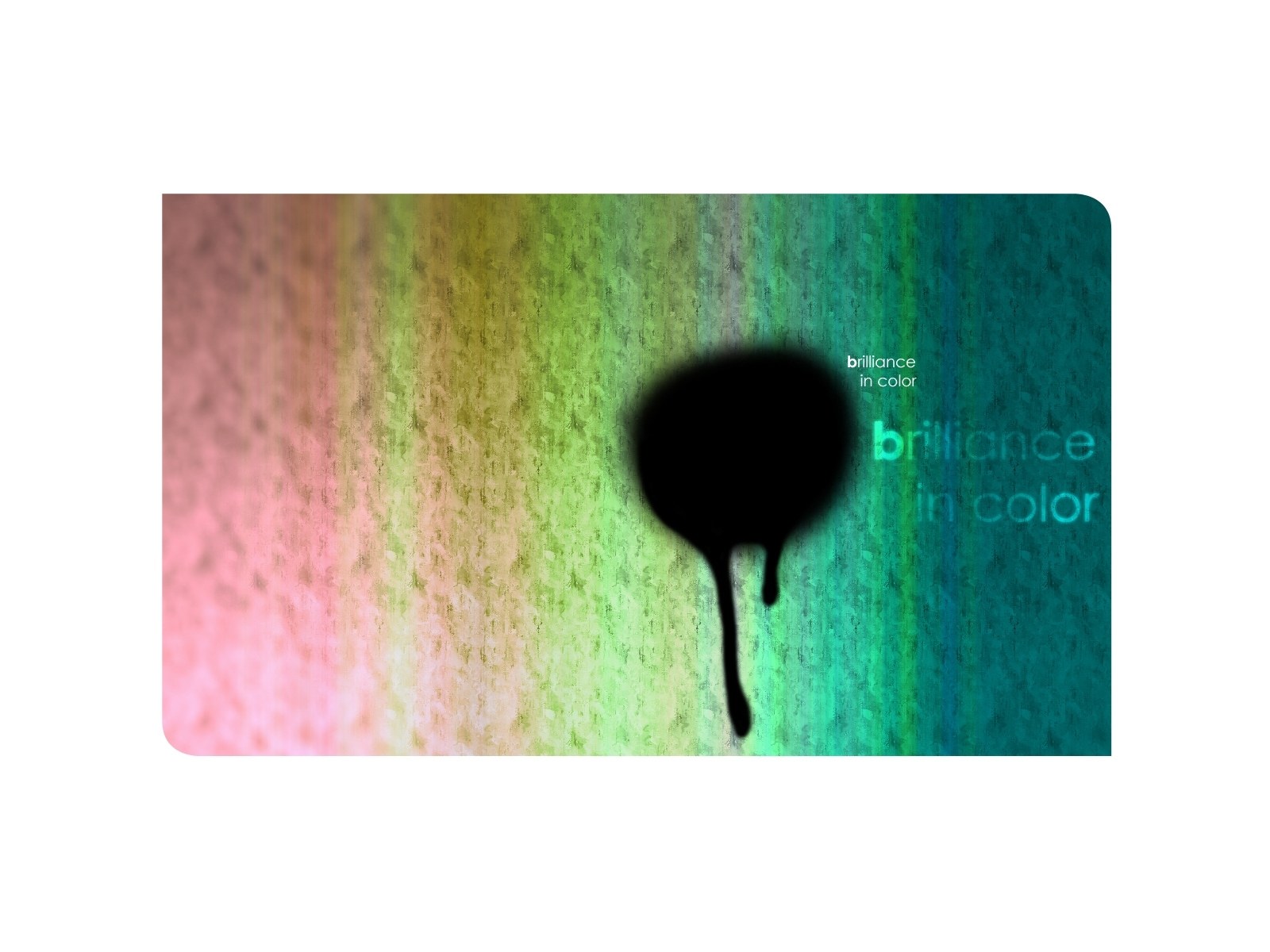 colorful abstract design with black drip