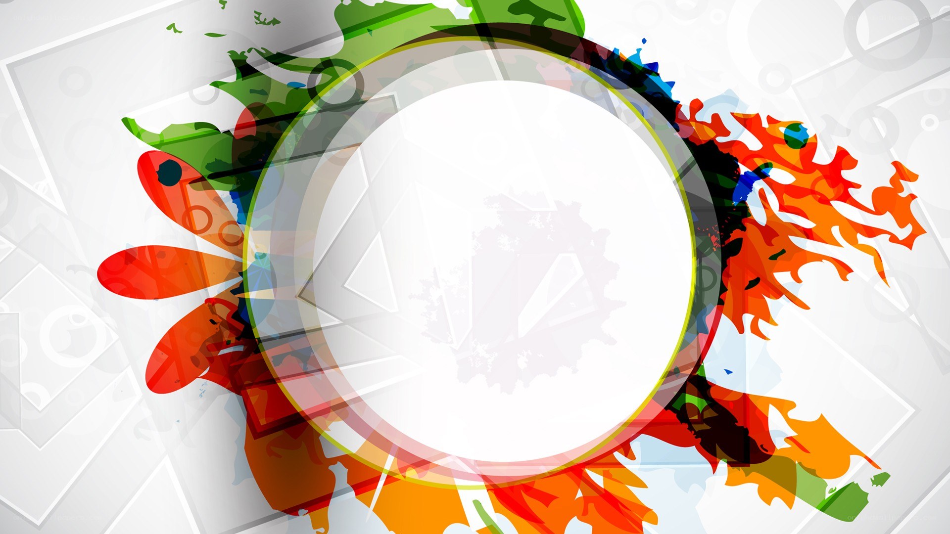 colorful abstract design with circle