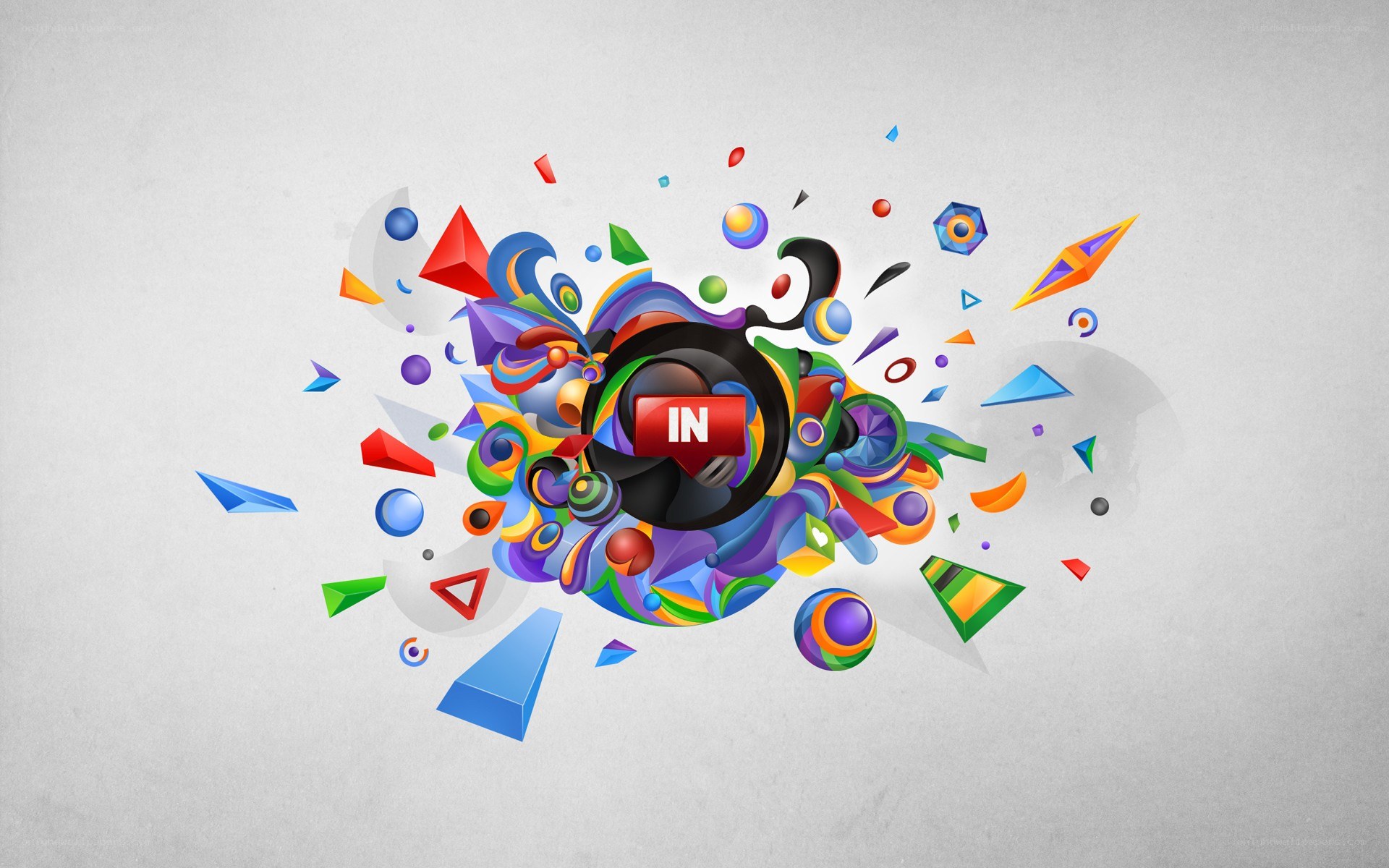 colorful abstract design with logo
