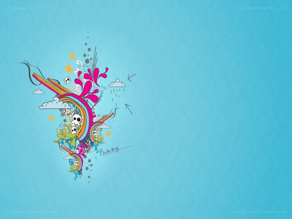 colorful abstract design with skulls