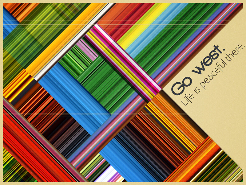 Colorful abstract design with text