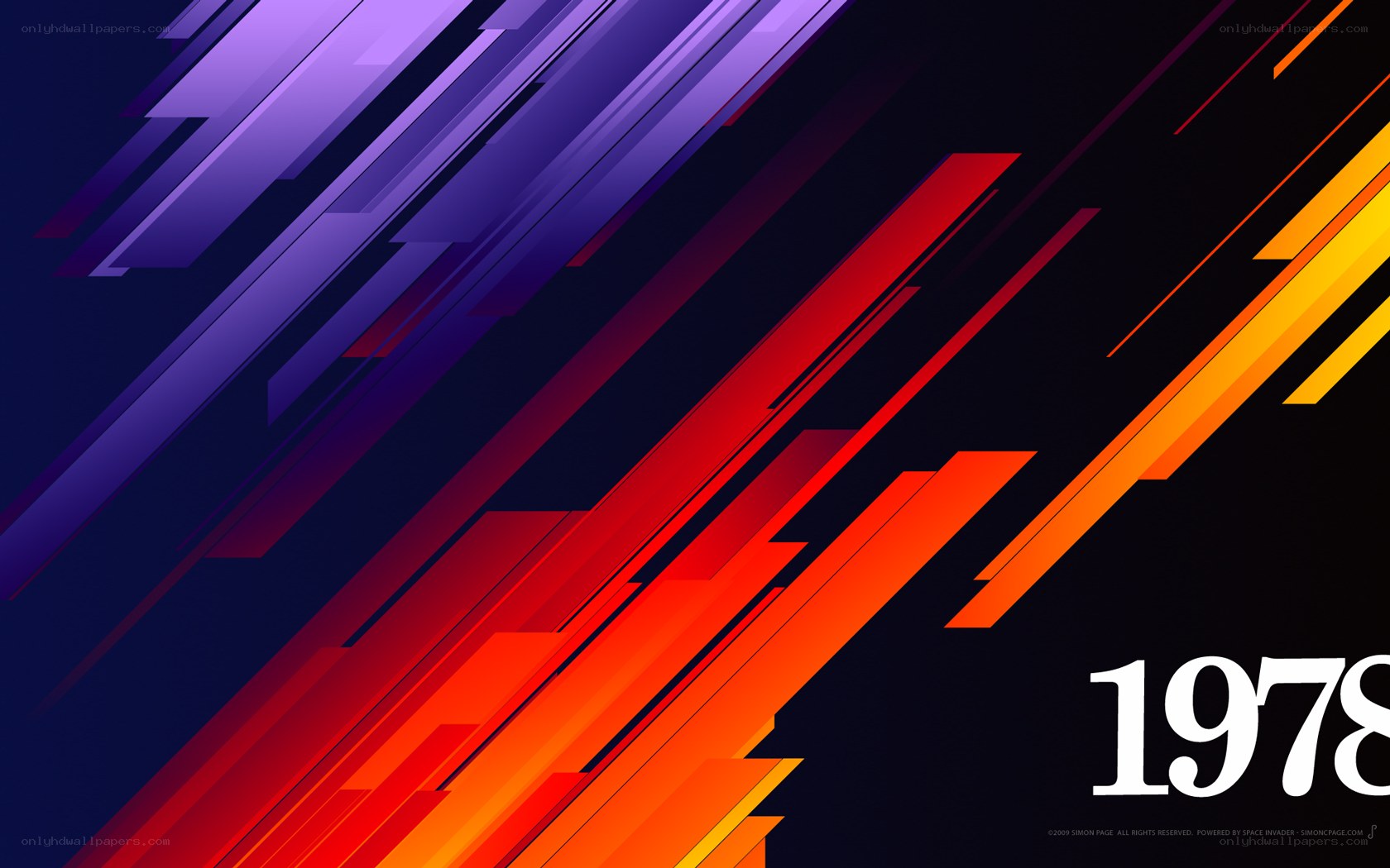 Colorful abstract design with year