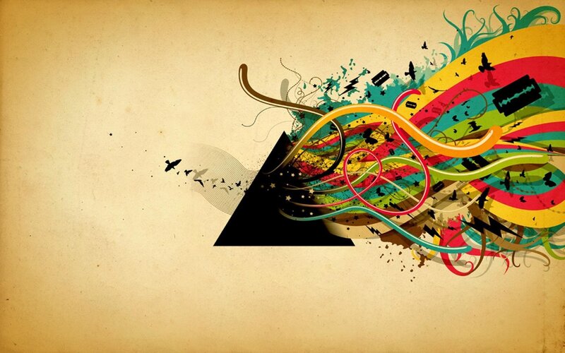 Colorful Abstract Design — Yellow, Dynamic
