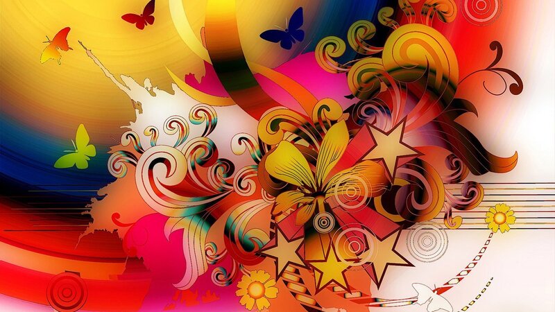 Colorful Abstract Design — Yellow, Vibrant